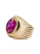 Amethyst originální vinobraní 14k produkt s růžovým zlatým kroužkem vintage unikátní Vrc127r